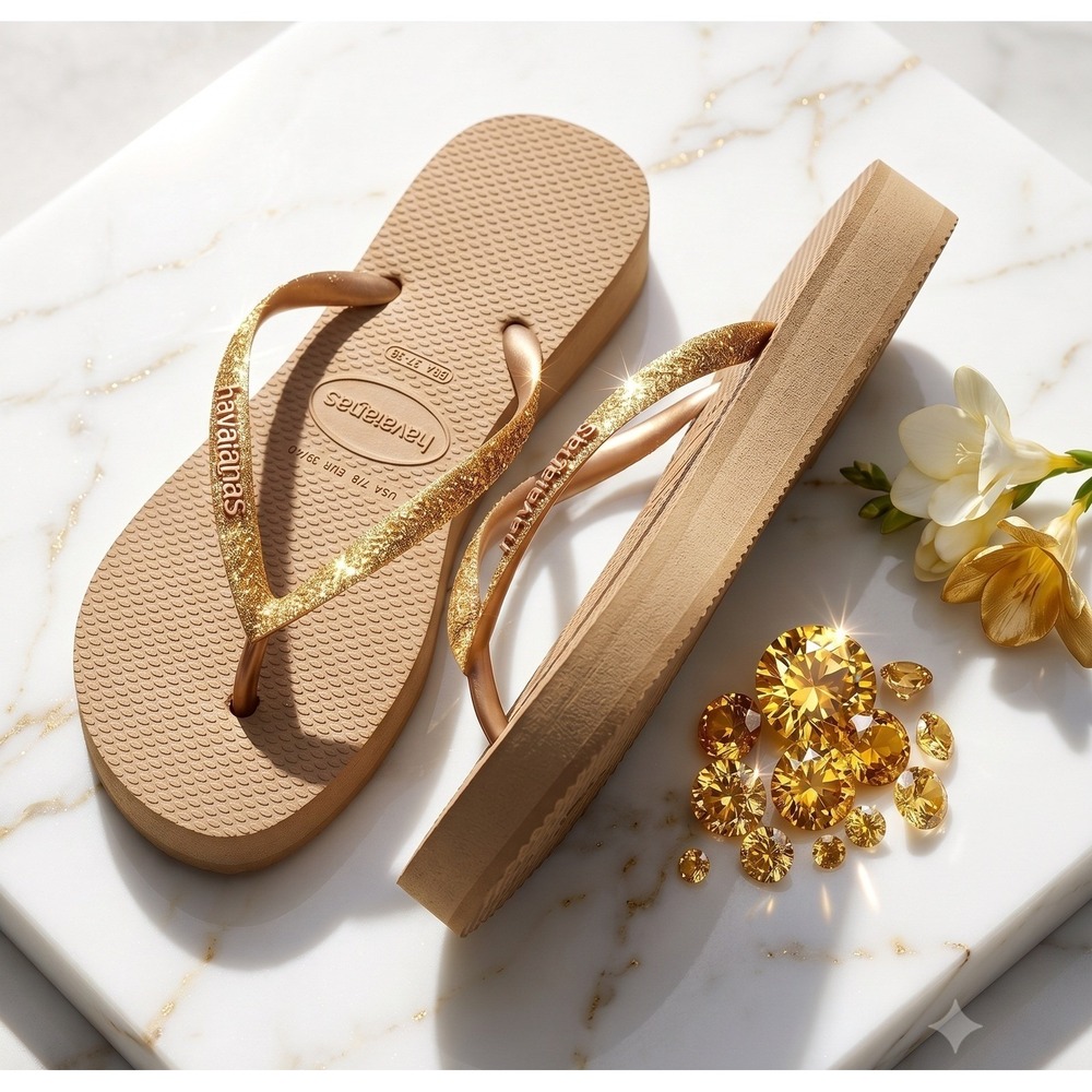 W's 9/10 | Havaianas Slim Glitter Flatform flip flops sandals | SLGL0029